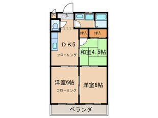 サンリバハイツの物件間取画像